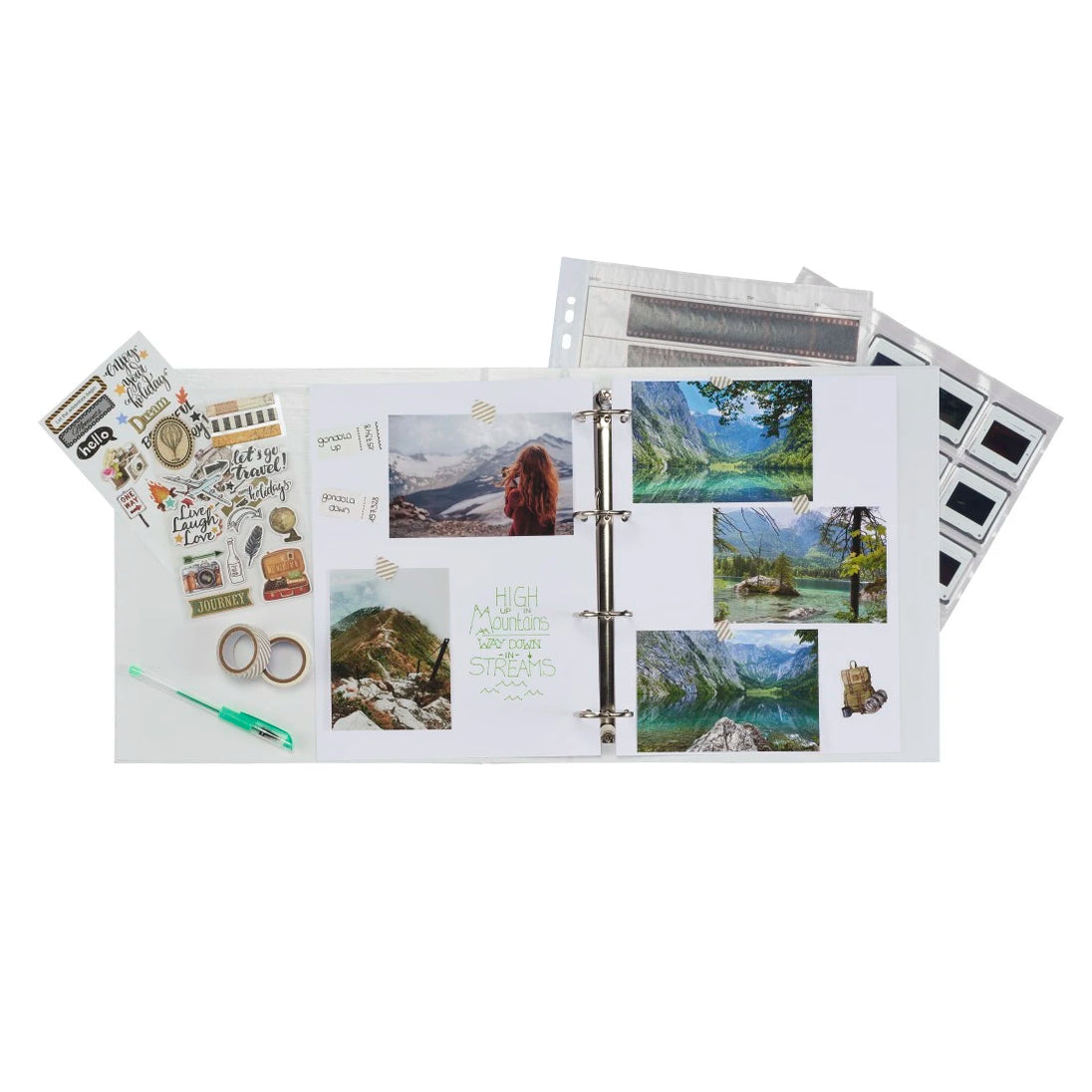 Hama 7546 | 4-D ring binder | 70 mm spine with slipcase | Black and grey