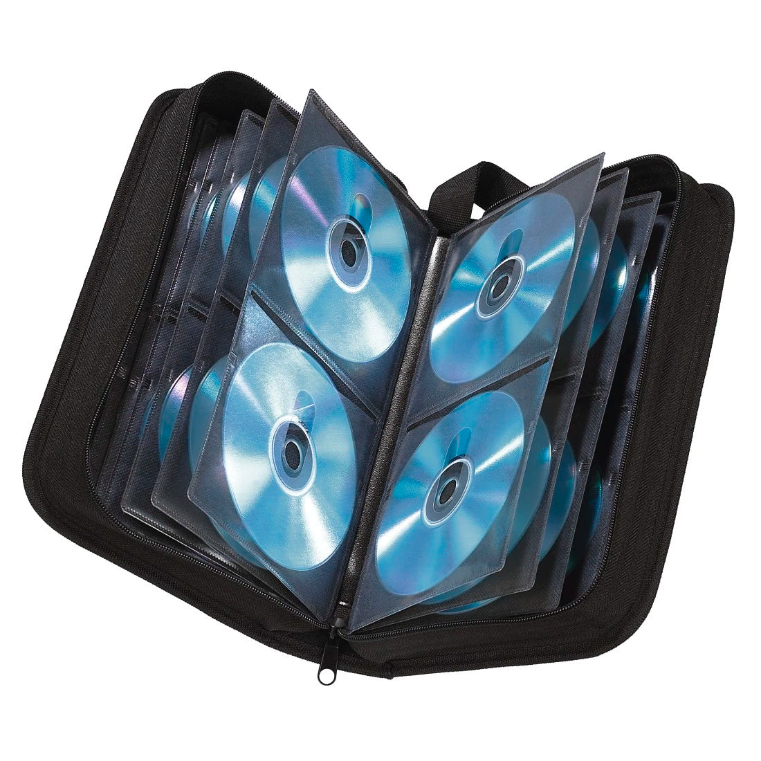 Hama 00011616 | CD/DVD/Blu-ray wallet | Holds 64 discs | Black