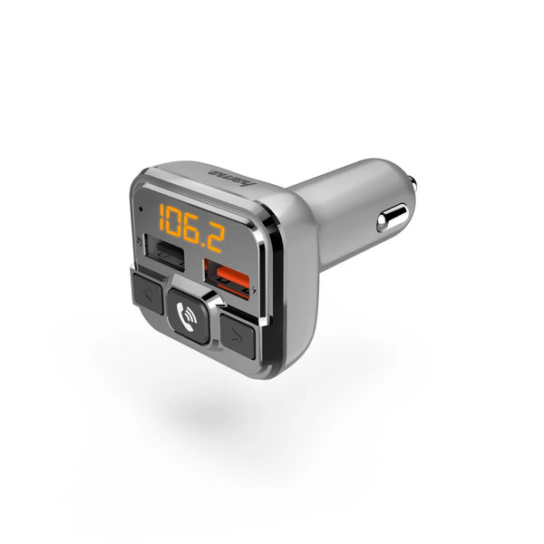 Hama 00014165 | Bluetooth FM transmitter | Hands-free calling | Silver and black