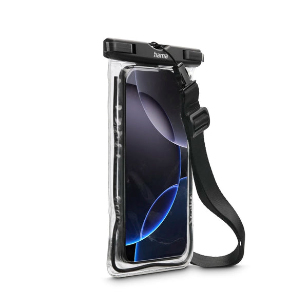 Hama 00019858 | Waterproof phone case | IPX8 up to 6.7 in | Black transparent