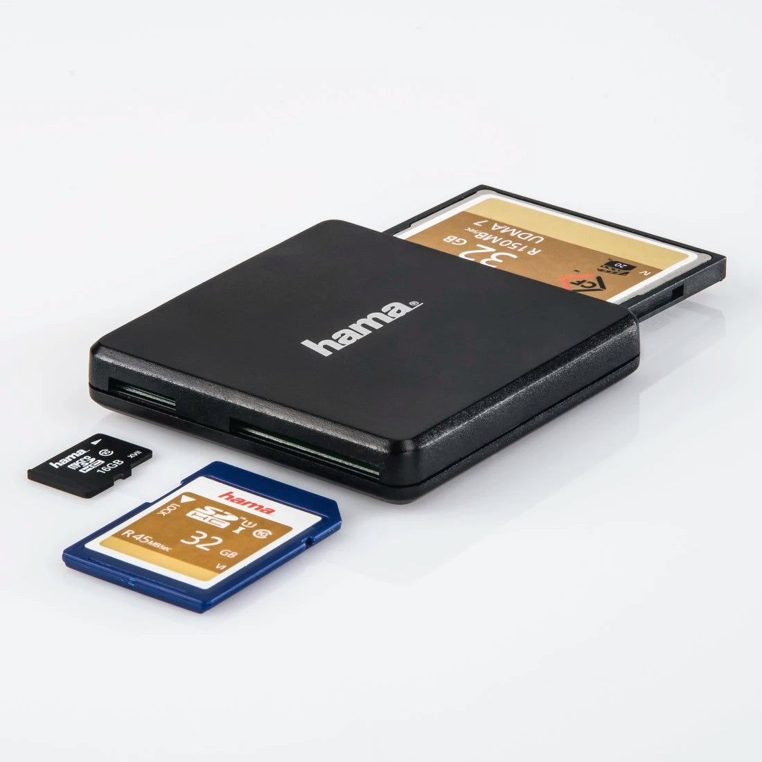 Hama 00124022 | USB 3.0 card reader | SD microSD and CF | Black