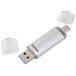 Hama C-Laeta | USB flash drive | 32GB USB-A and USB-C | Silver
