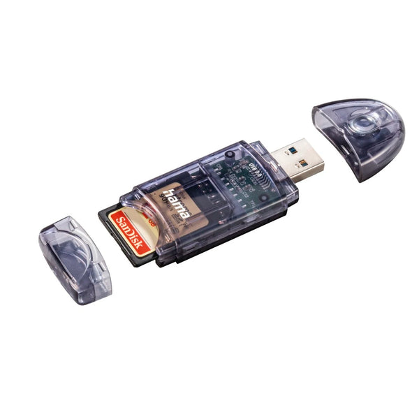 Hama 00124194 | USB 3.0 card reader | SD and microSD | 5 Gbit/s | Anthracite