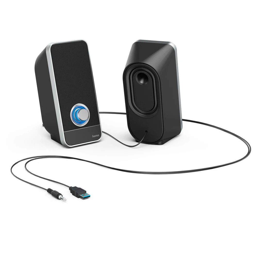 Hama Sonic LS-206 | PC speakers | Wired 2.0 stereo | Black and silver