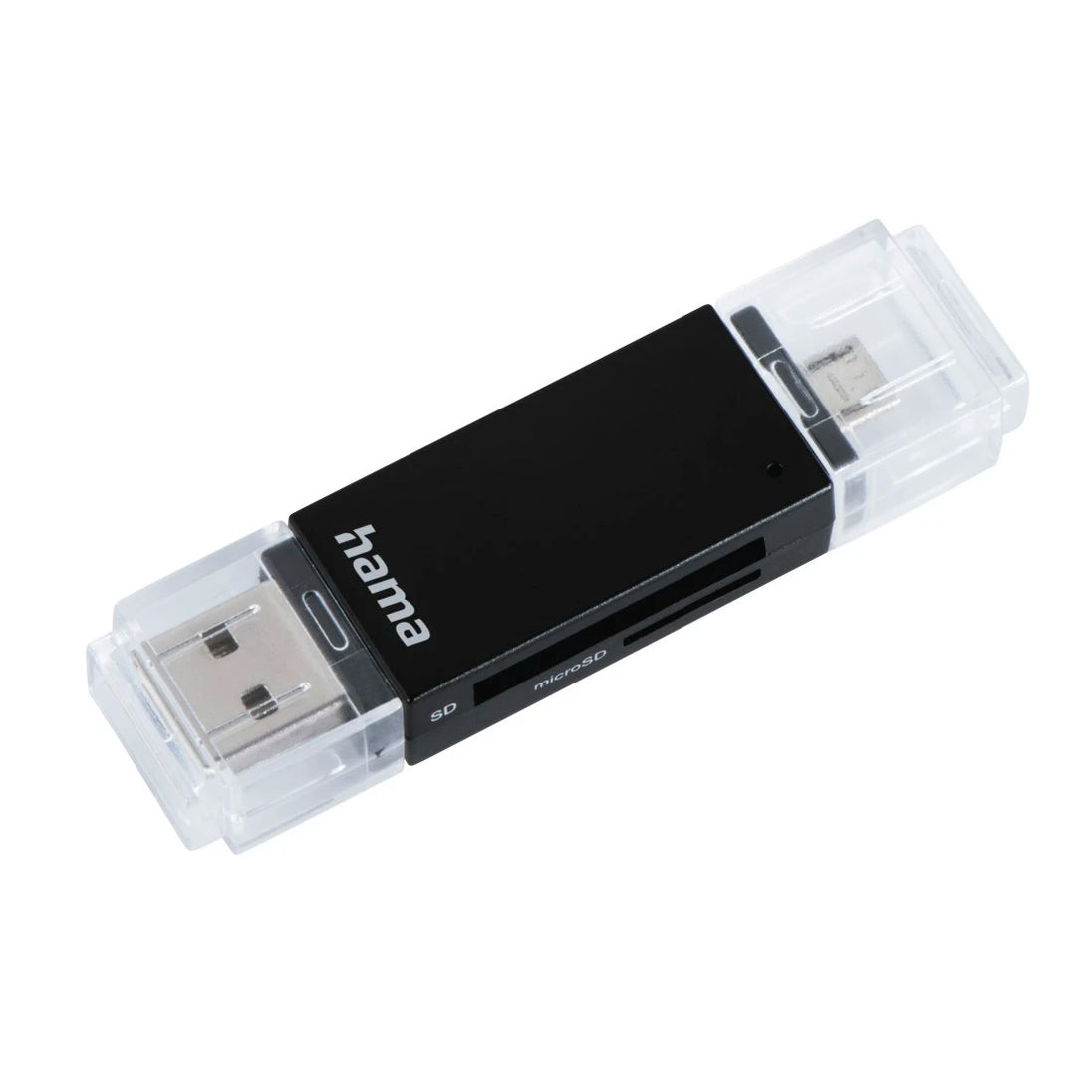 Hama Basic | USB 2.0 OTG card reader | SD and microSD | Black