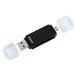 Hama Basic | USB 2.0 OTG card reader | SD and microSD | Black