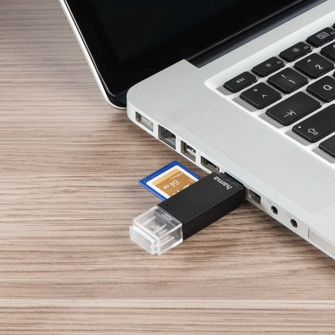 Hama Basic | USB 2.0 OTG card reader | SD and microSD | Black