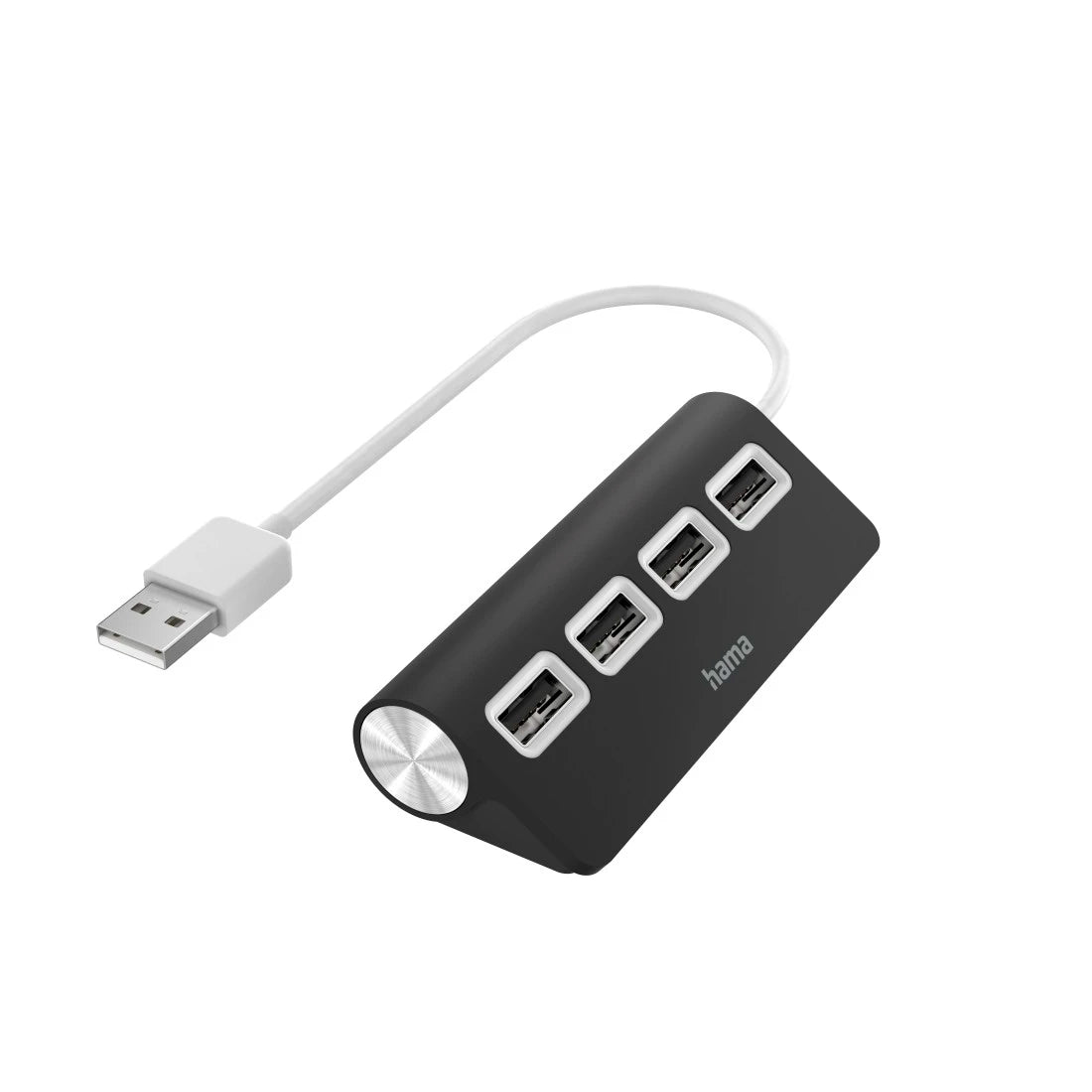 Hama 00200119 | USB hub | 4 ports USB 2.0 | 480 Mbit/s | Black