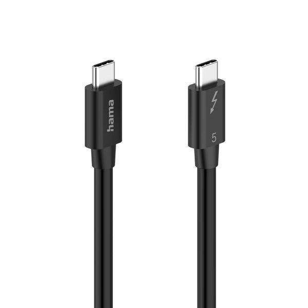 Hama Thunderbolt-5 | USB-C cable | 80 Gbit/s 240 W 8K | 1 m black