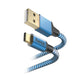 Hama Reflective | USB-A to USB-C cable | 1.5 m USB 2.0 | Blue