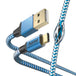 Hama Reflective | USB-A to USB-C cable | 1.5 m USB 2.0 | Blue