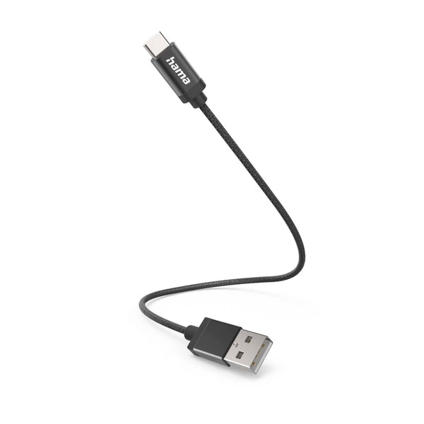 Hama 00201600 | USB-A to USB-C charging cable | 0.2 m | Black