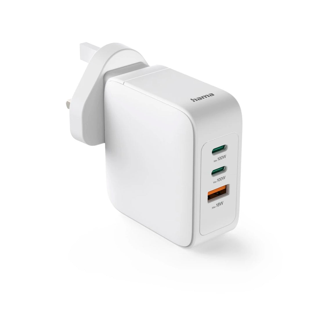 Hama 201949 | UK GaN USB charger | 100 W 3-port | White