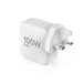 Hama 201949 | UK GaN USB charger | 100 W 3-port | White