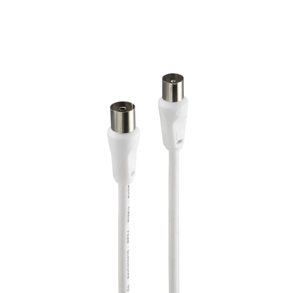 Hama 00205028 | Antenna cable | Coax plug to socket | 1.5 m | White