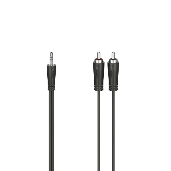 Hama 00205110 | Stereo audio cable | 3.5 mm jack to 2 RCA | 1.5 m | Black