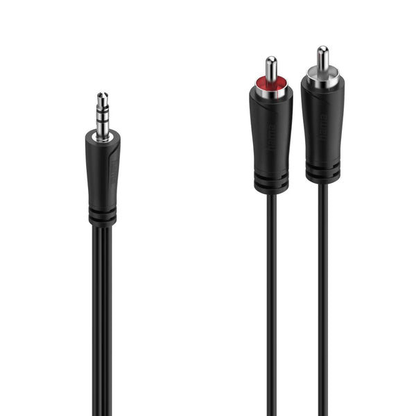 Hama 00205110 | Stereo audio cable | 3.5 mm jack to 2 RCA | 1.5 m | Black