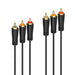Hama 00205150 | Audio/video RCA cable | 3 RCA to 3 RCA | 1.5 m black