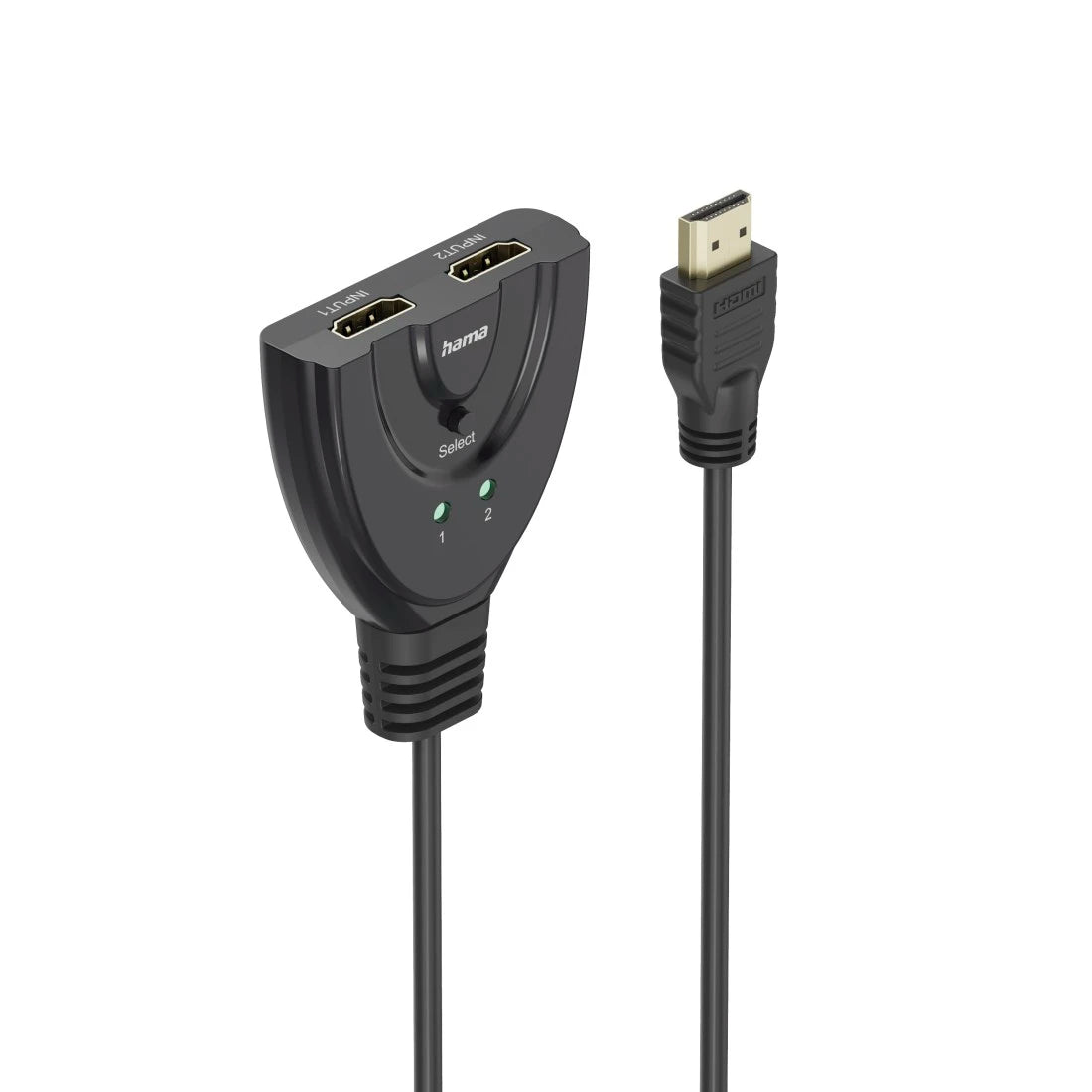 Hama 00205323 | HDMI switch | 4K at 60 Hz | 2 inputs to 1 output | Black