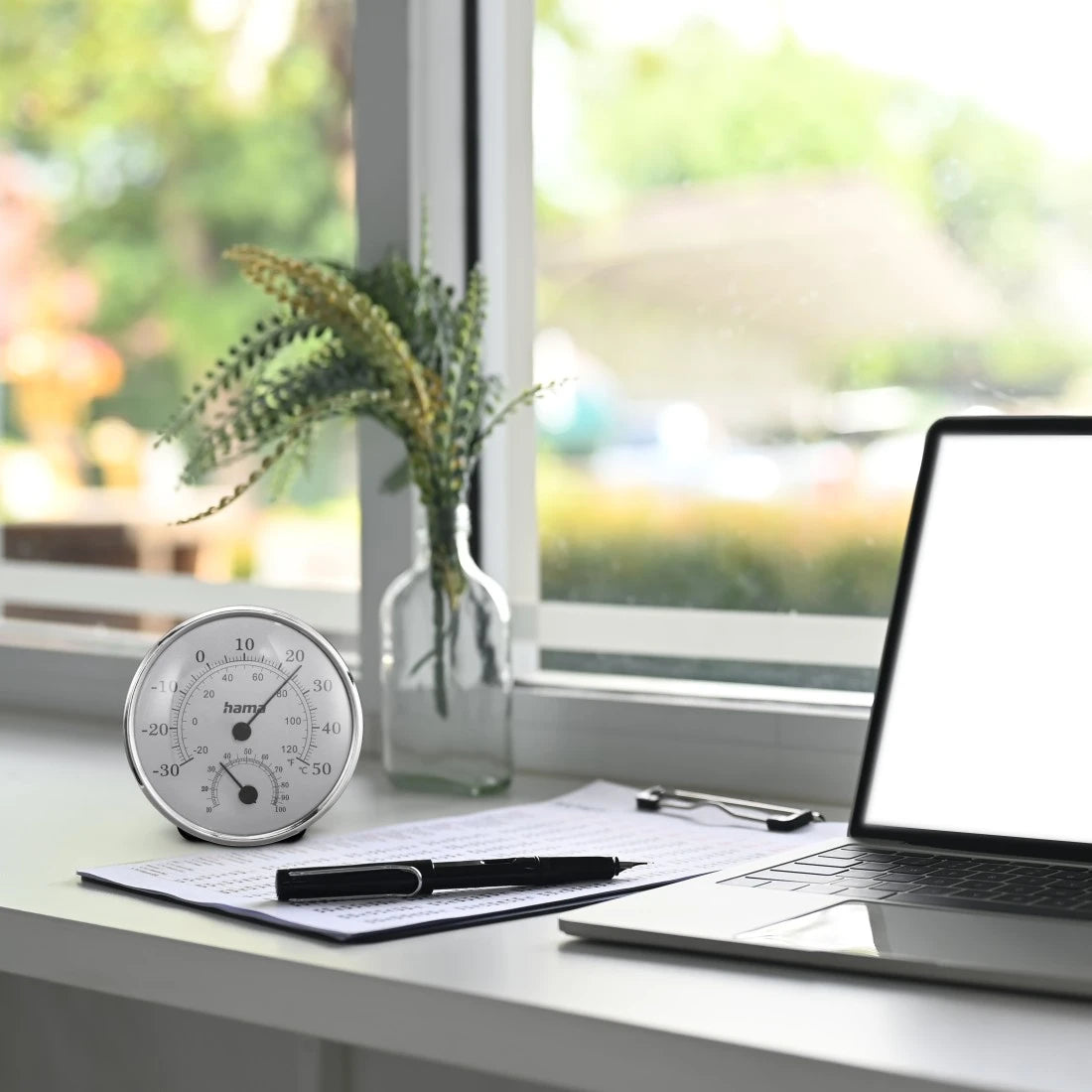Hama Saipan | Thermometer and hygrometer | Analogue | Silver and grey
