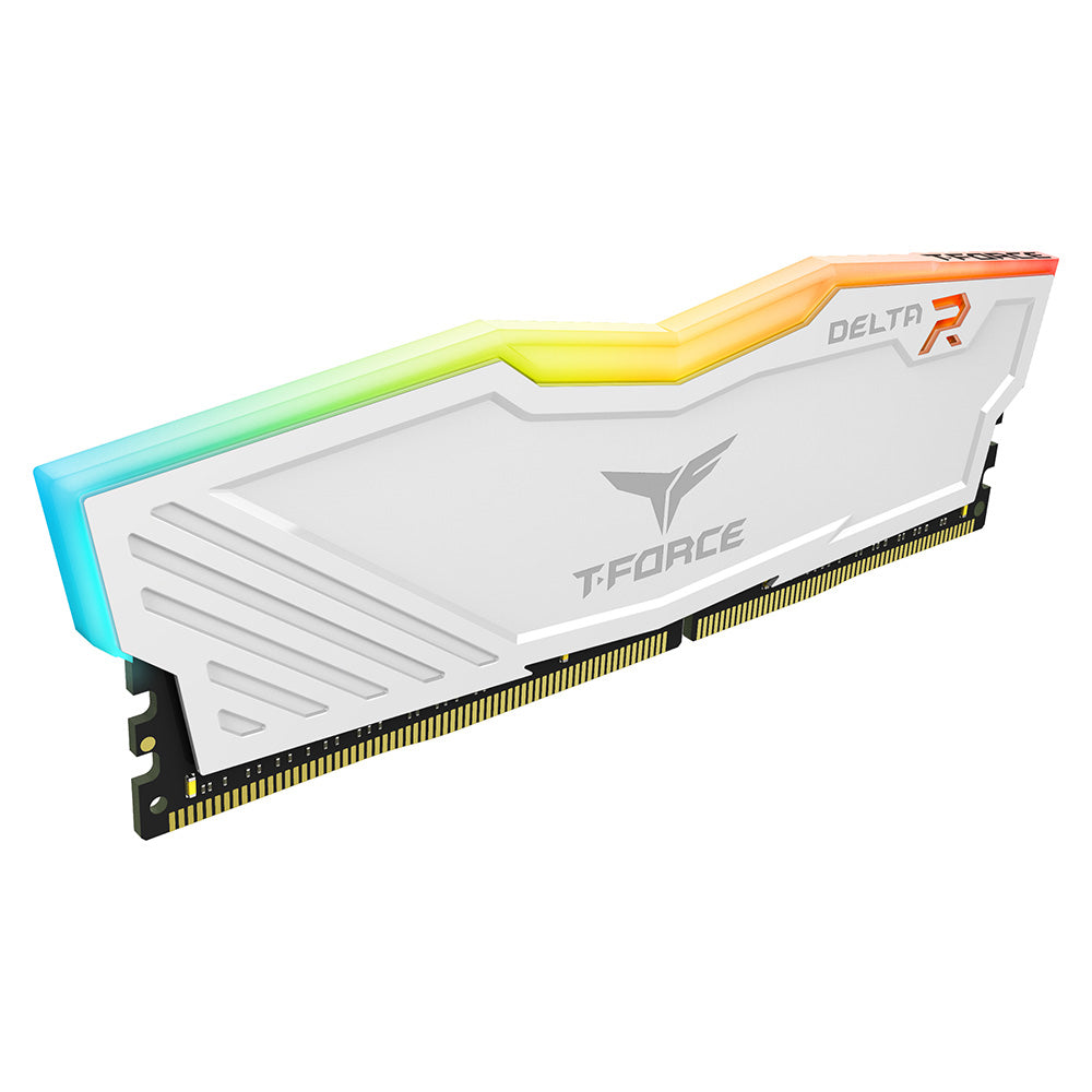 TEAM T-FORCE DELTA RGB | DDR4 desktop RAM | 16GB 3200MHz CL16 | White 2 x 8GB