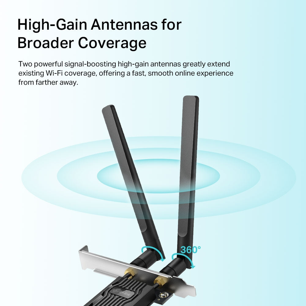 TP-Link Archer TX20E | Wi-Fi 6 PCIe adapter | AX1800 | Bluetooth 5.2