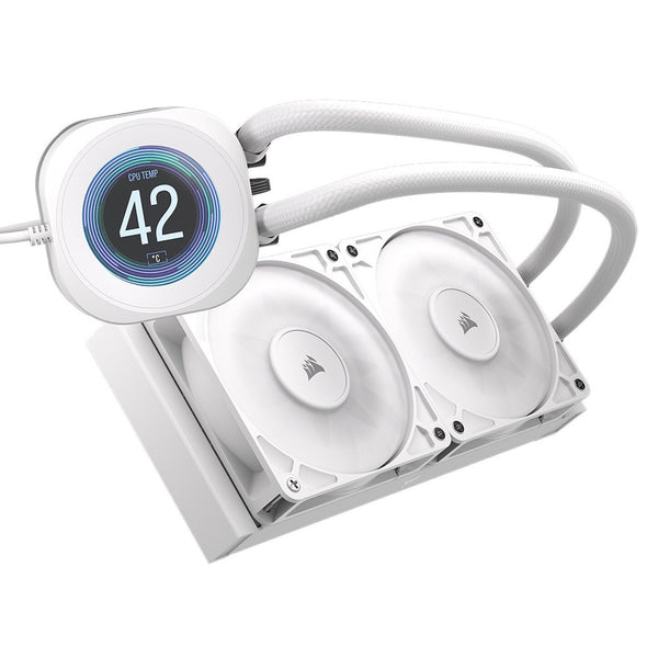 CORSAIR NAUTILUS 240 RS LCD | Liquid CPU cooler | 240mm radiator | White