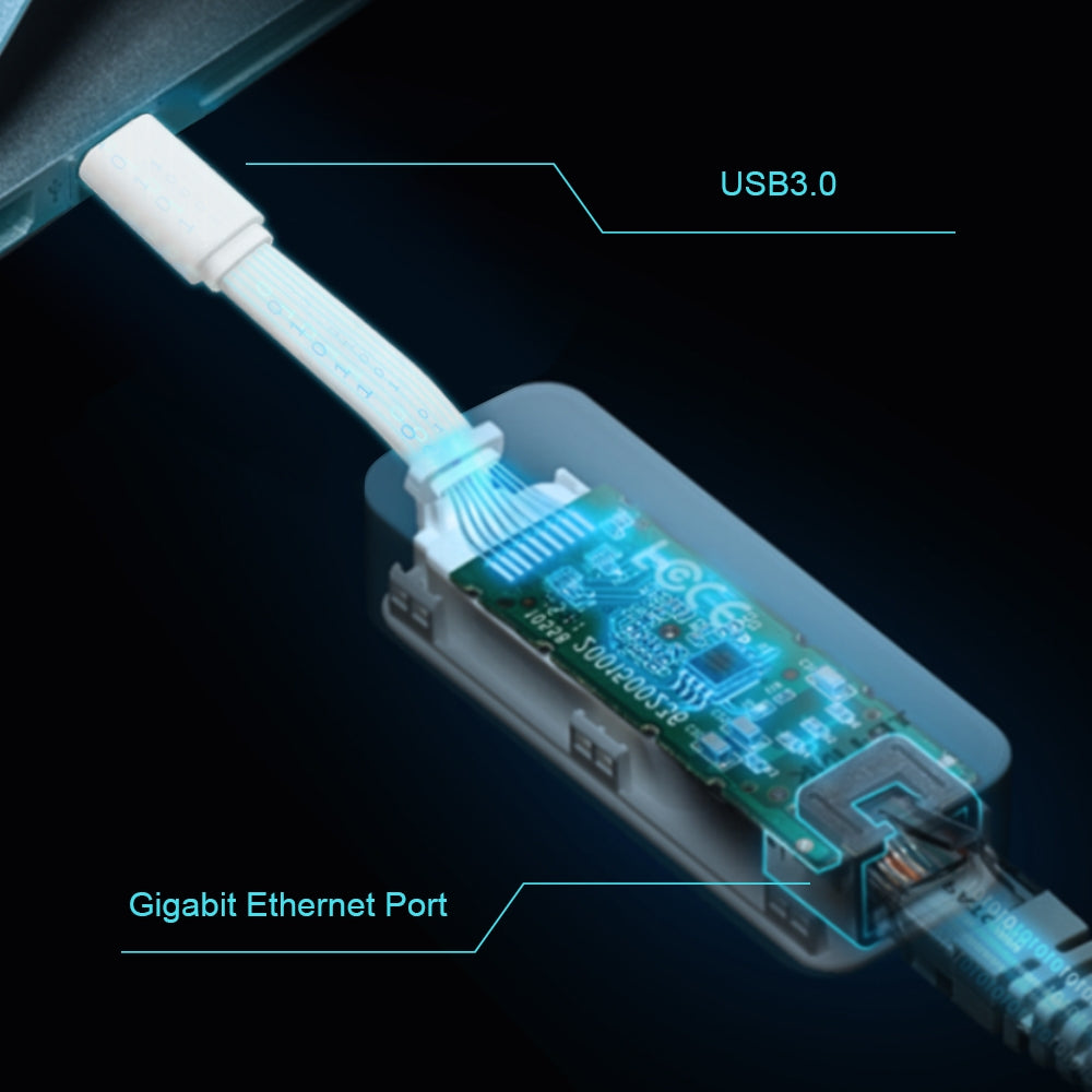 TP-Link UE300C | USB-C to Gigabit Ethernet adapter | Up to 1000 Mbps | White