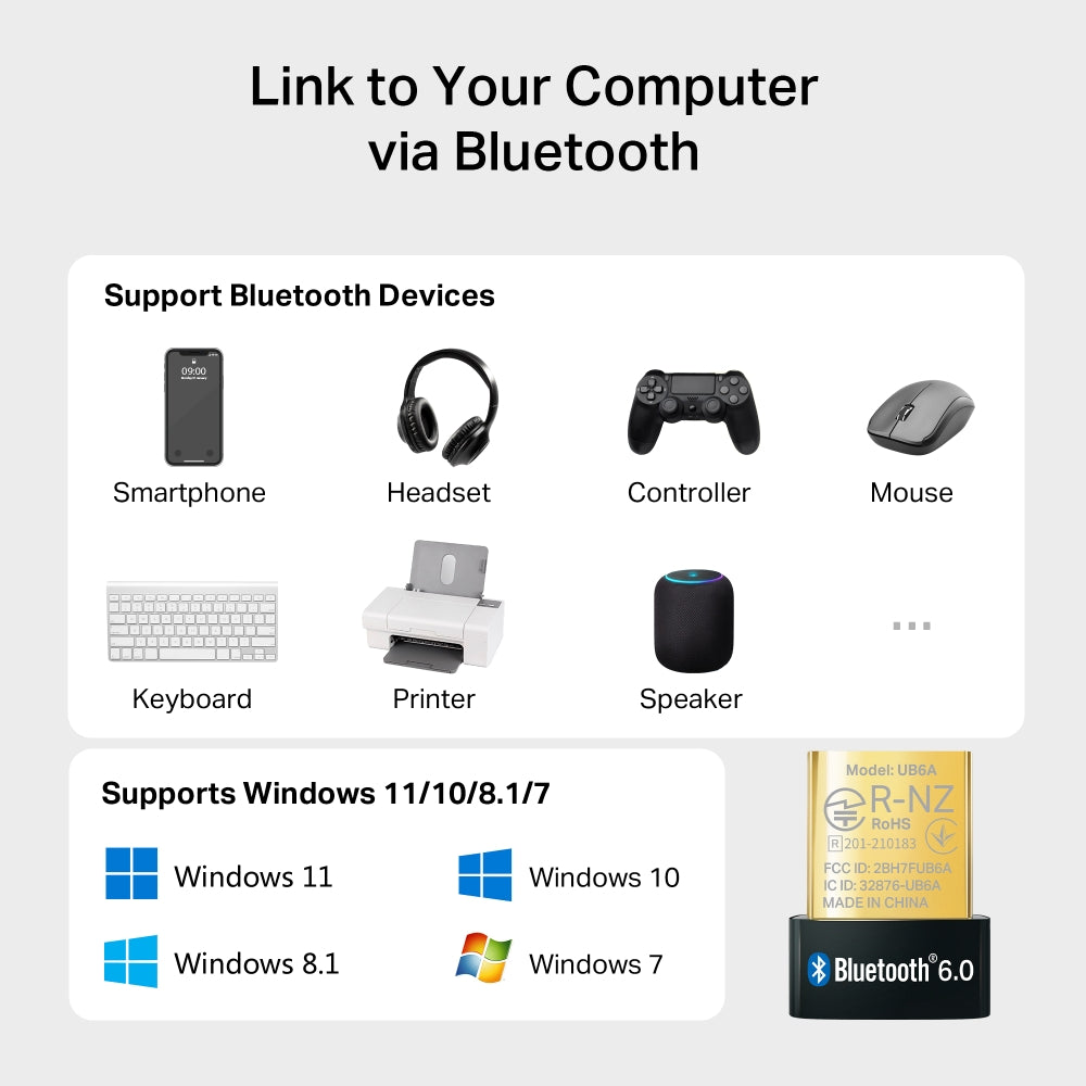 TP-Link UB6A | Bluetooth USB adapter | Nano