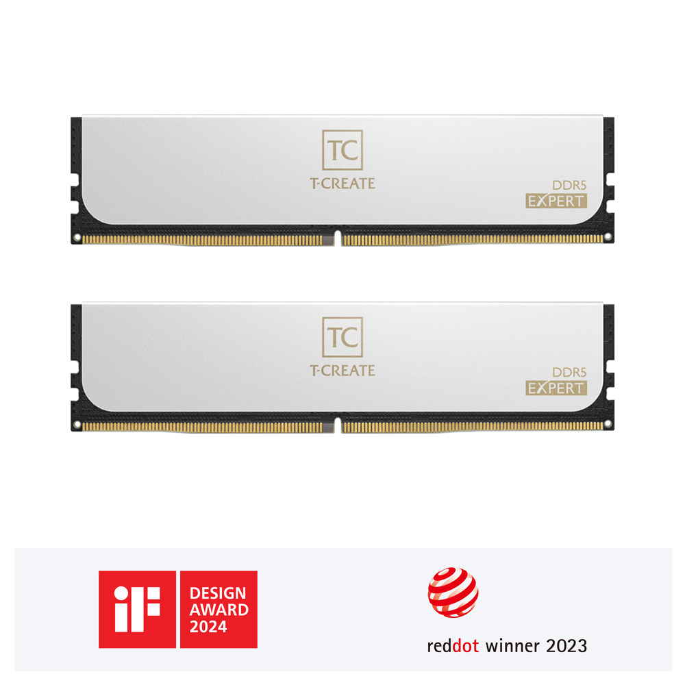 TEAMGROUP T-CREATE EXPERT | DDR5 desktop memory | 32GB 7200MHz CL34 | White