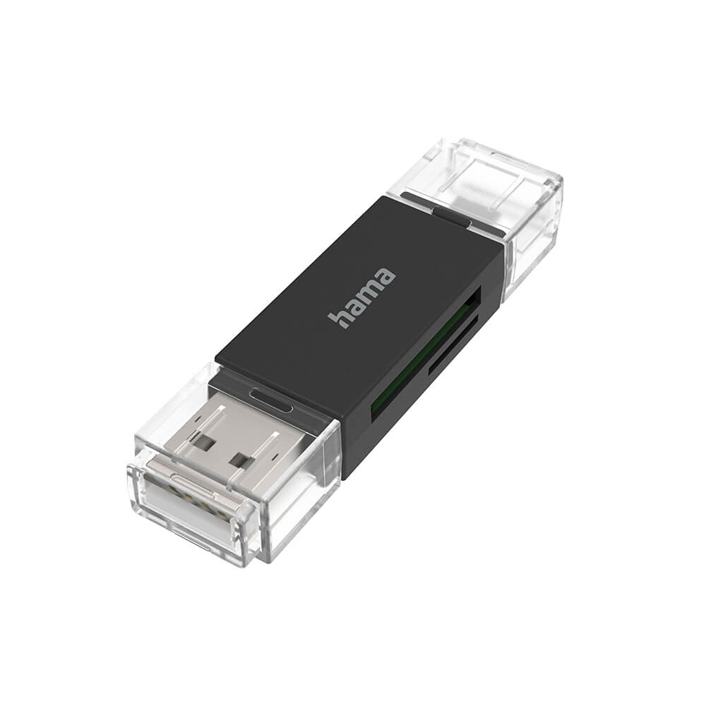 Hama 200130 | USB 2.0 card reader | SD and microSD | Black