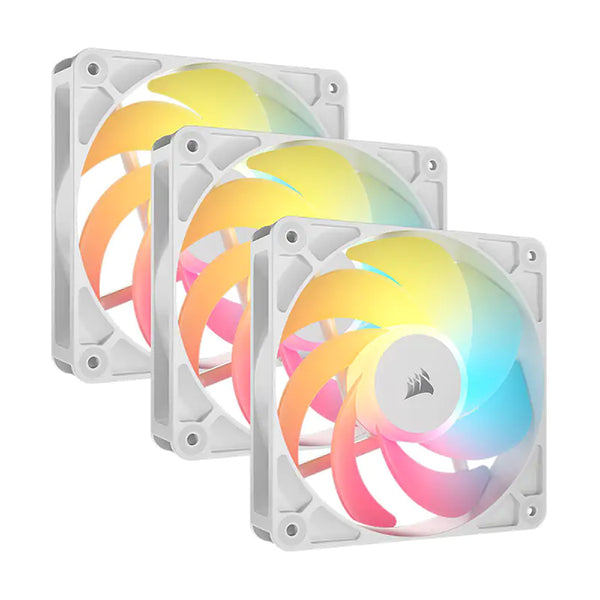 CORSAIR RS120-R ARGB | 120mm PC case fans | PWM reverse rotor | White 3-pack