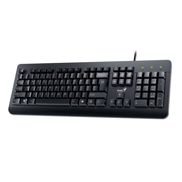 Genius KM-160 | Wired keyboard and mouse combo | Full-size UK layout | Black