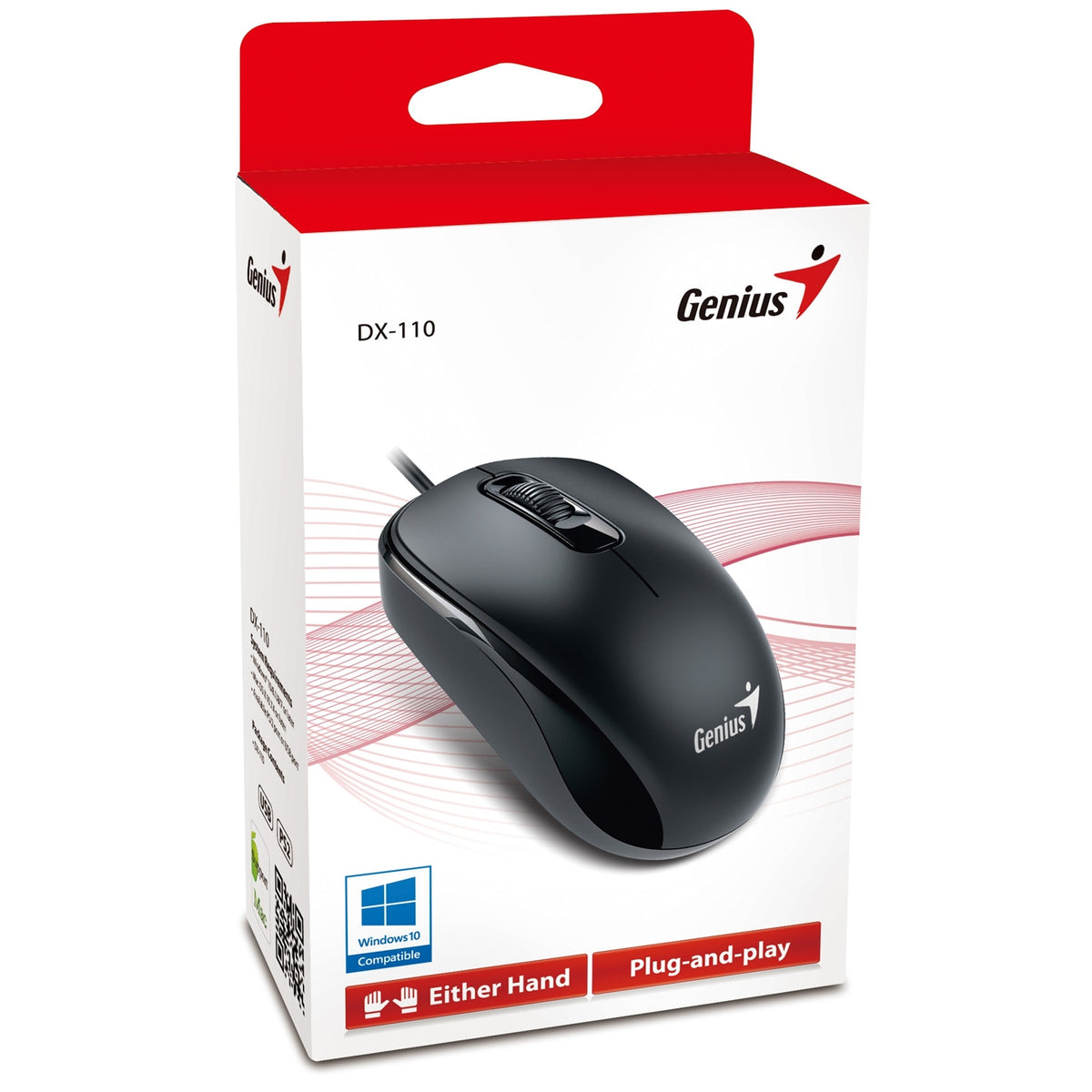 Genius DX-110 | Wired optical mouse | PS/2 1000 DPI | Black