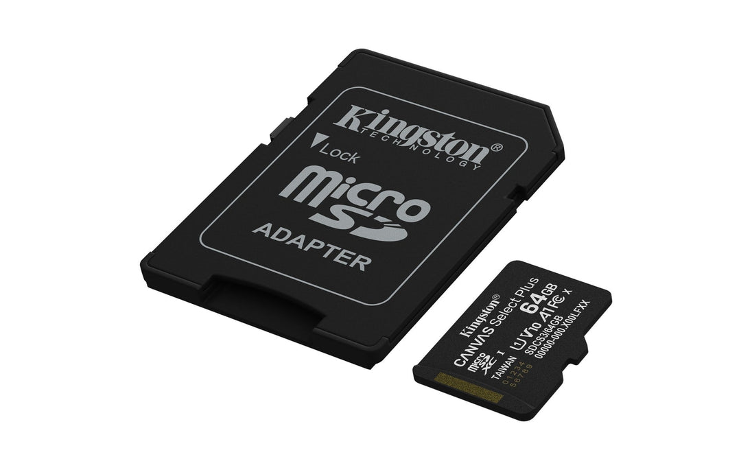 Kingston Canvas Select Plus | 64GB microSDXC card | UHS-I U1 A1 V10 | SD adapter