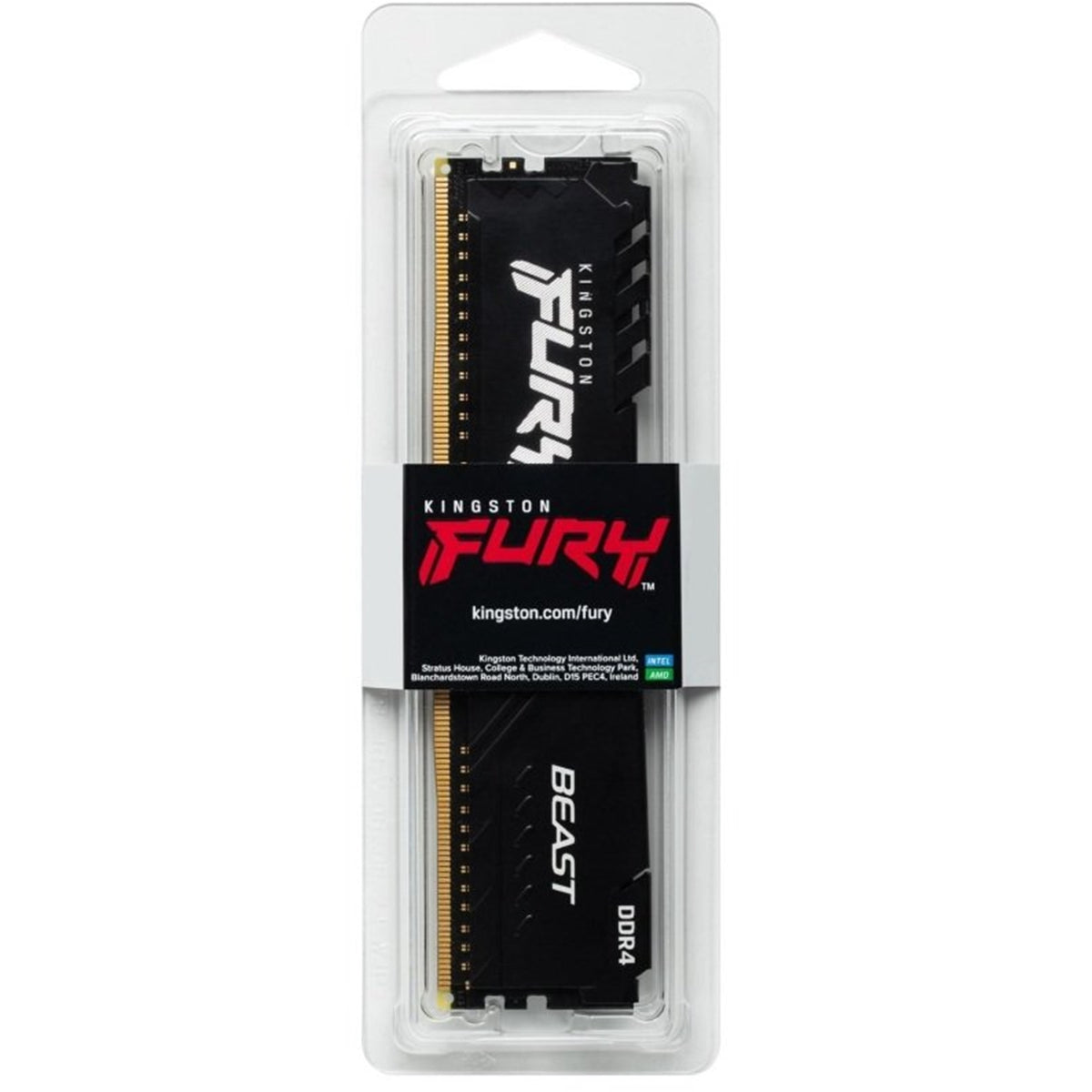 Kingston FURY Beast | DDR4 RAM | 8GB 3200MT/s CL16 | Black
