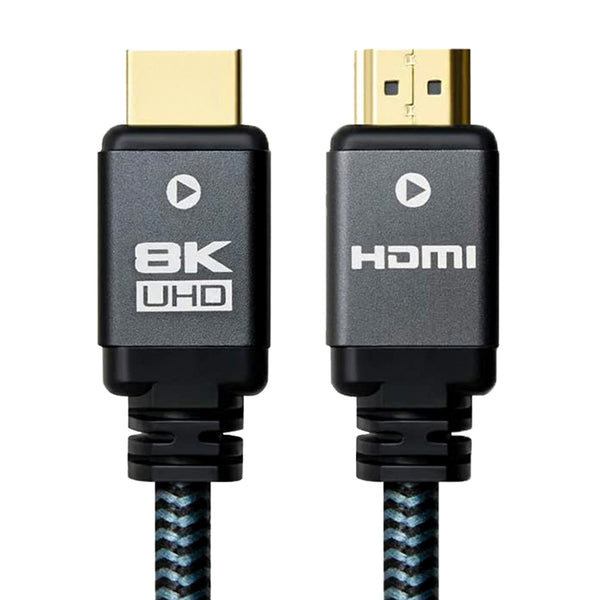 PREVO HDMI-2.1-2M | HDMI 2.1 cable | 8K@60Hz 48 Gbit/s | 2m Black & Grey