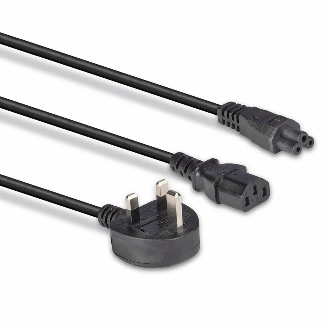 LINDY 30374 | Mains splitter cable | UK plug to IEC C13 and C5 | 2.5 m | Black