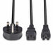 LINDY 30374 | Mains splitter cable | UK plug to IEC C13 and C5 | 2.5 m | Black