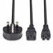 LINDY 30374 | Mains splitter cable | UK plug to IEC C13 and C5 | 2.5 m | Black