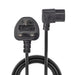 LINDY 30446 | Mains power cable | UK plug to angled IEC C13 | 1 m | Black