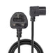 LINDY 30446 | Mains power cable | UK plug to angled IEC C13 | 1 m | Black
