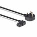 LINDY 30446 | Mains power cable | UK plug to angled IEC C13 | 1 m | Black