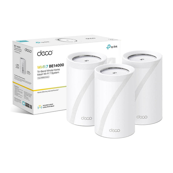 TP-Link Deco BE68 | Mesh Wi-Fi 7 system | BE14000 tri-band | 3-pack