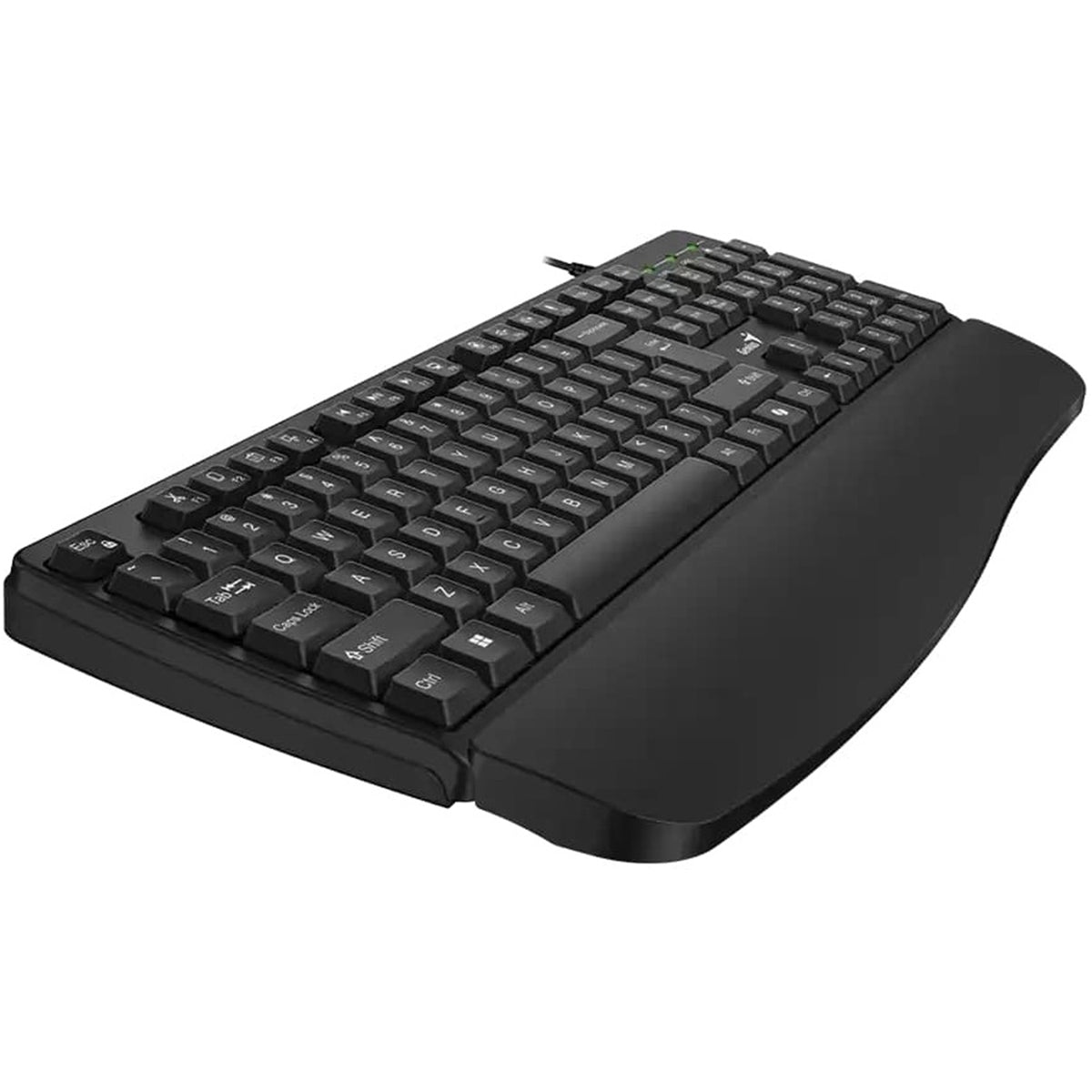 Genius KB-123 | USB wired keyboard | Copilot key and palm rest | Black