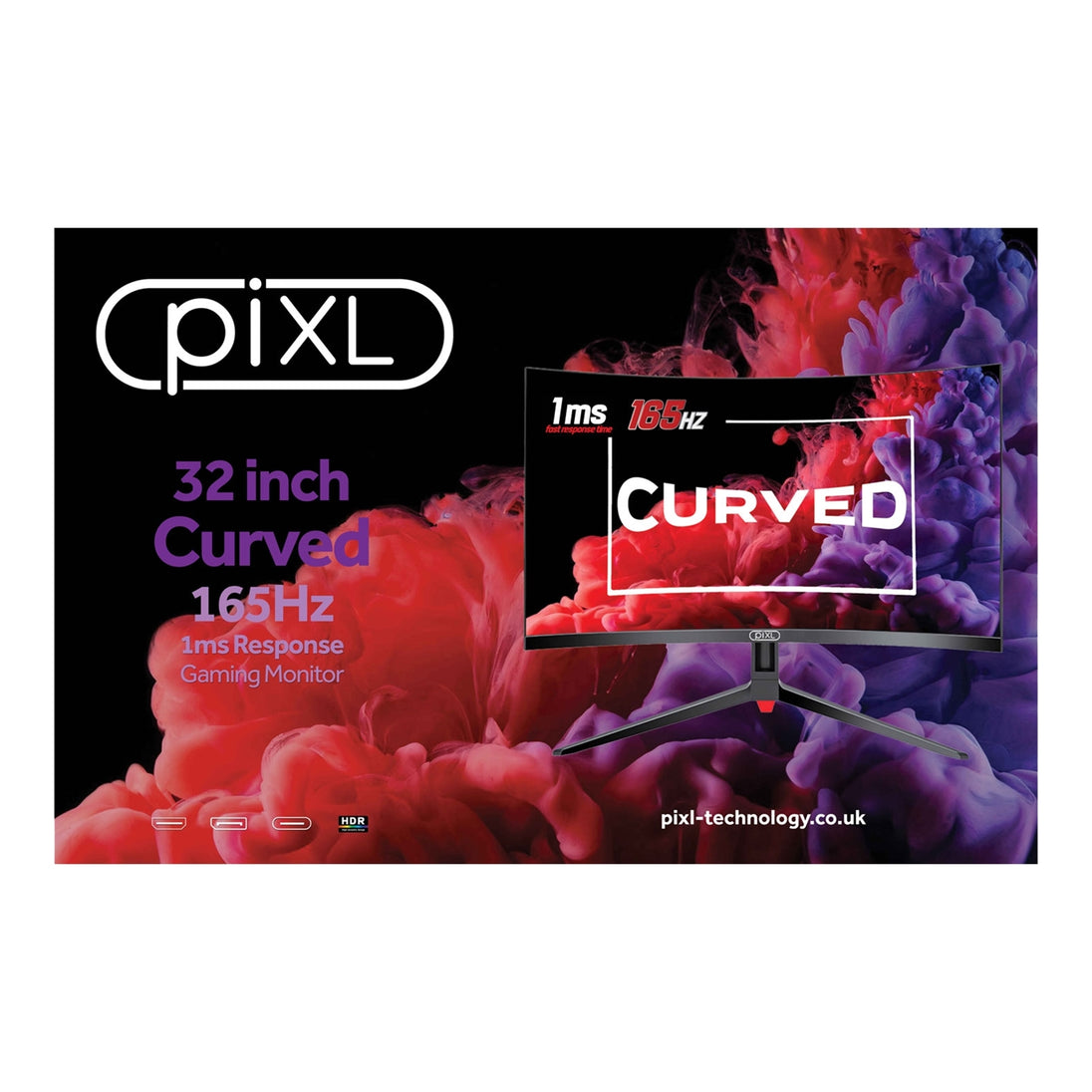 piXL CM32GF5 | 32-inch curved gaming monitor | Full HD 165Hz | Black