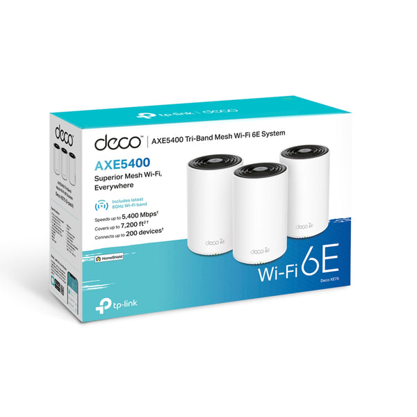 TP-Link Deco XE75 | Tri-band mesh Wi-Fi system | 3-pack