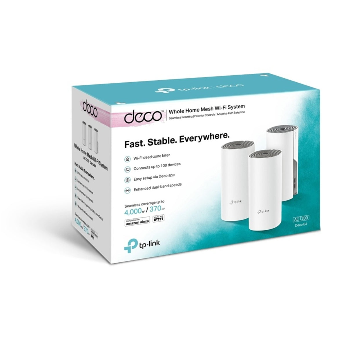 TP-Link Deco E4 | Mesh Wi-Fi system | AC1200 | 3-pack