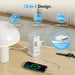 VonHaus Tower Extension Lead | 8 sockets and 4 USB ports | 2 m | White