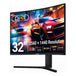 piXL X-Series GS32QIDPHA | Curved gaming monitor | 32-inch QHD 180Hz | Black